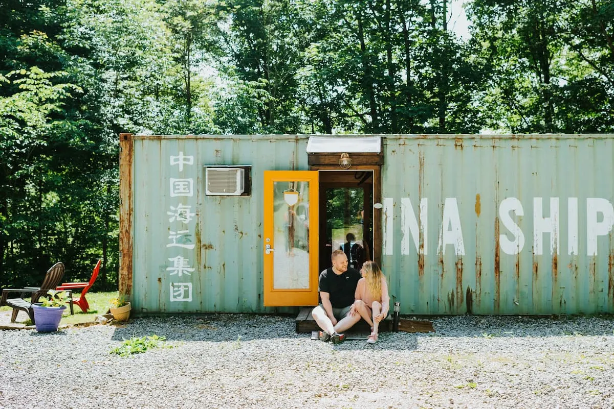 shipping container airbnb