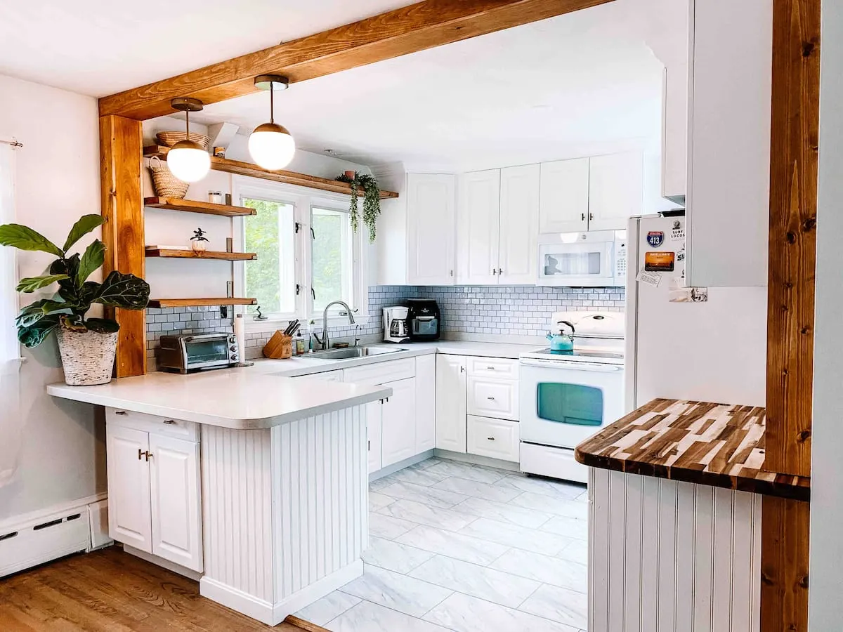 chic kitchen in rhode island house