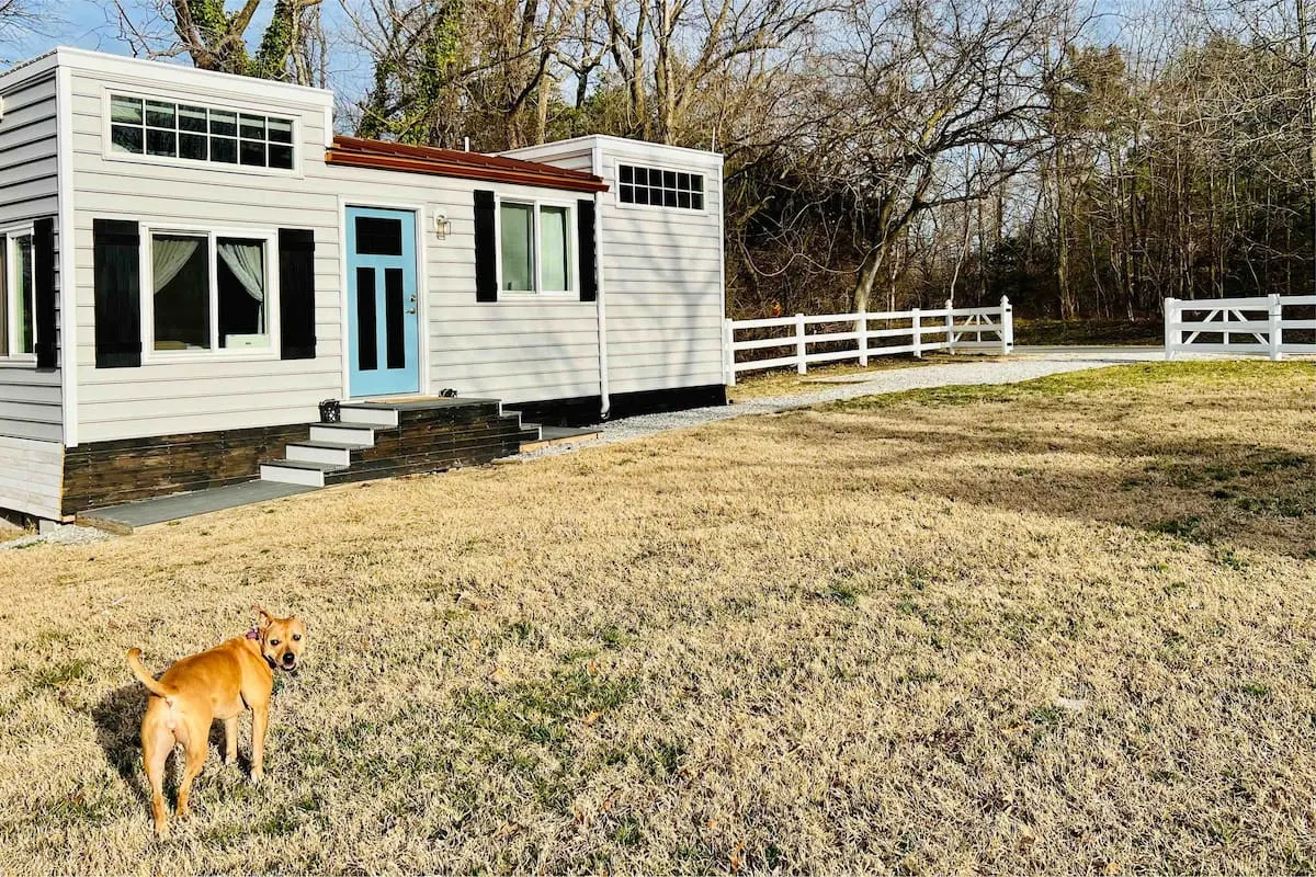 tiny house with dog in Delaware