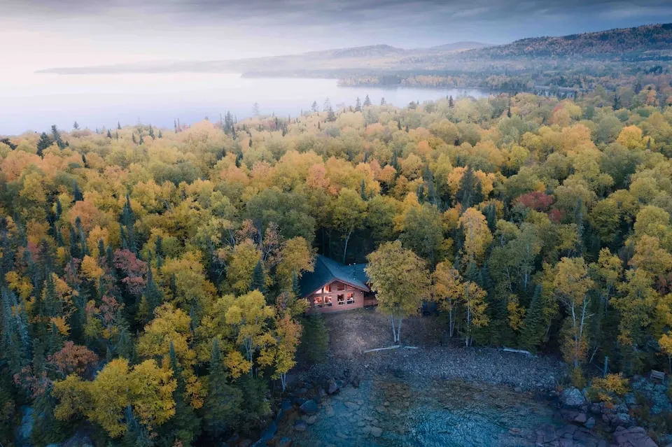 cabin in woods in minneosta