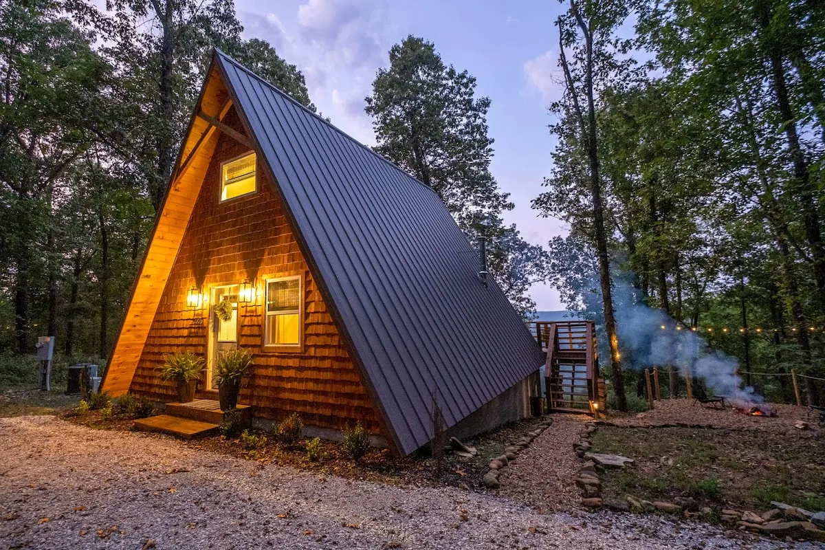 cozy a-frame in Arkansas