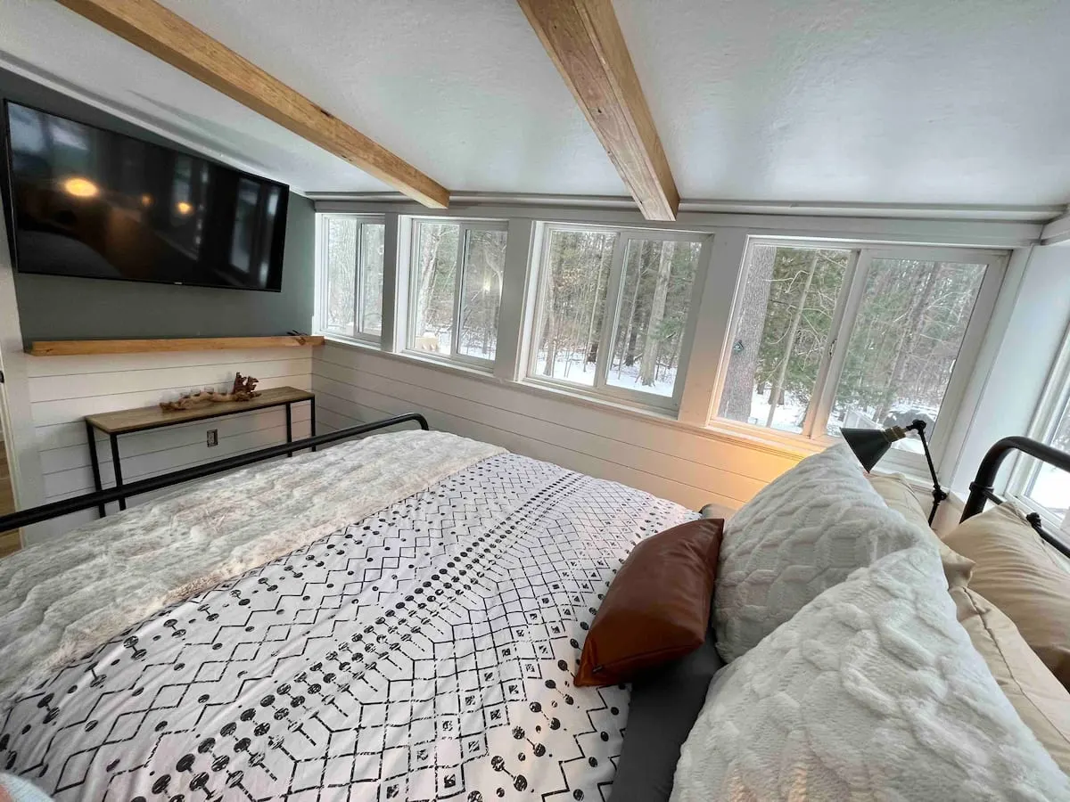 bed in airbnb in New Hampshire