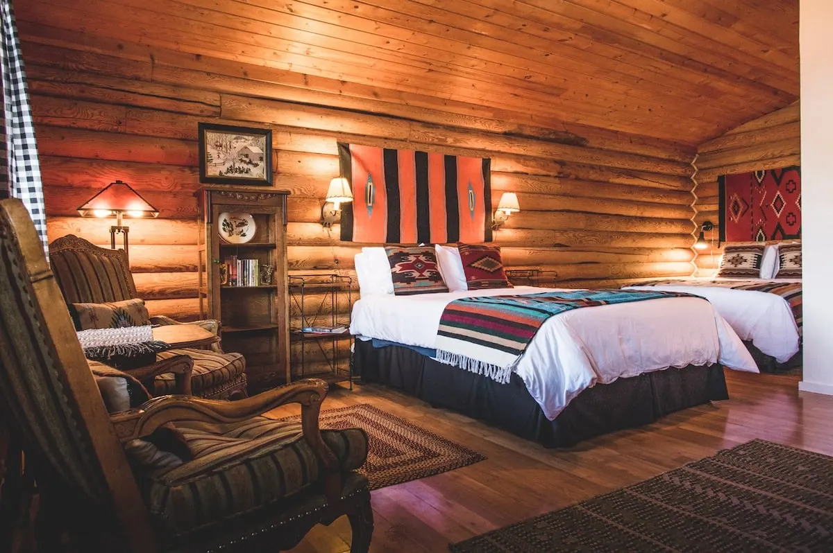 log cabin interior